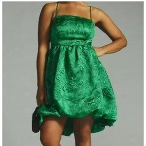 Green Jacquard Bubble Cocktail Party Dress size 20W by Anthropologie